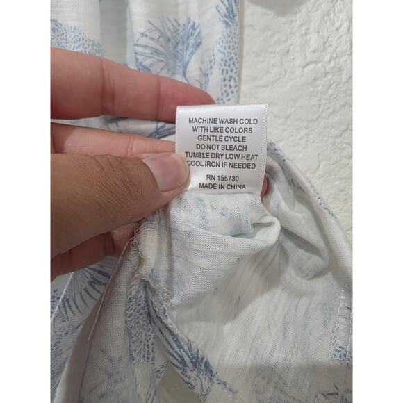 NWT Jane + Delancey Animal Palm Print Button Top Women’s XL Resort Casual Trend - Picture 7 of 8